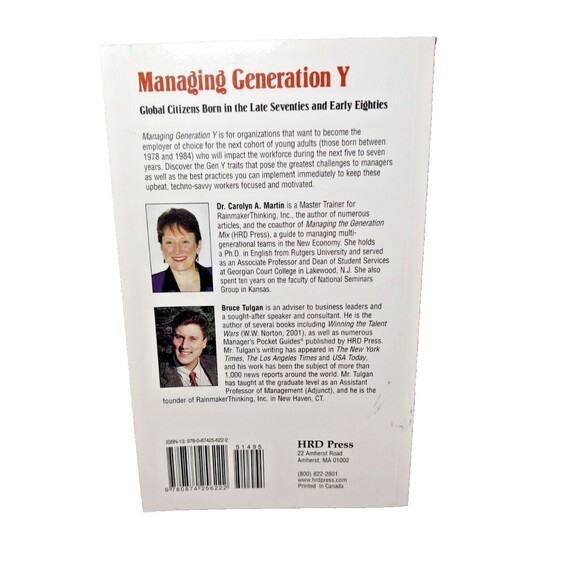 MANAGING GENERATION Y: GLOBAL CITIZENS BORN IN THE LATE By Carolyn A. VG - Picture 2 of 3